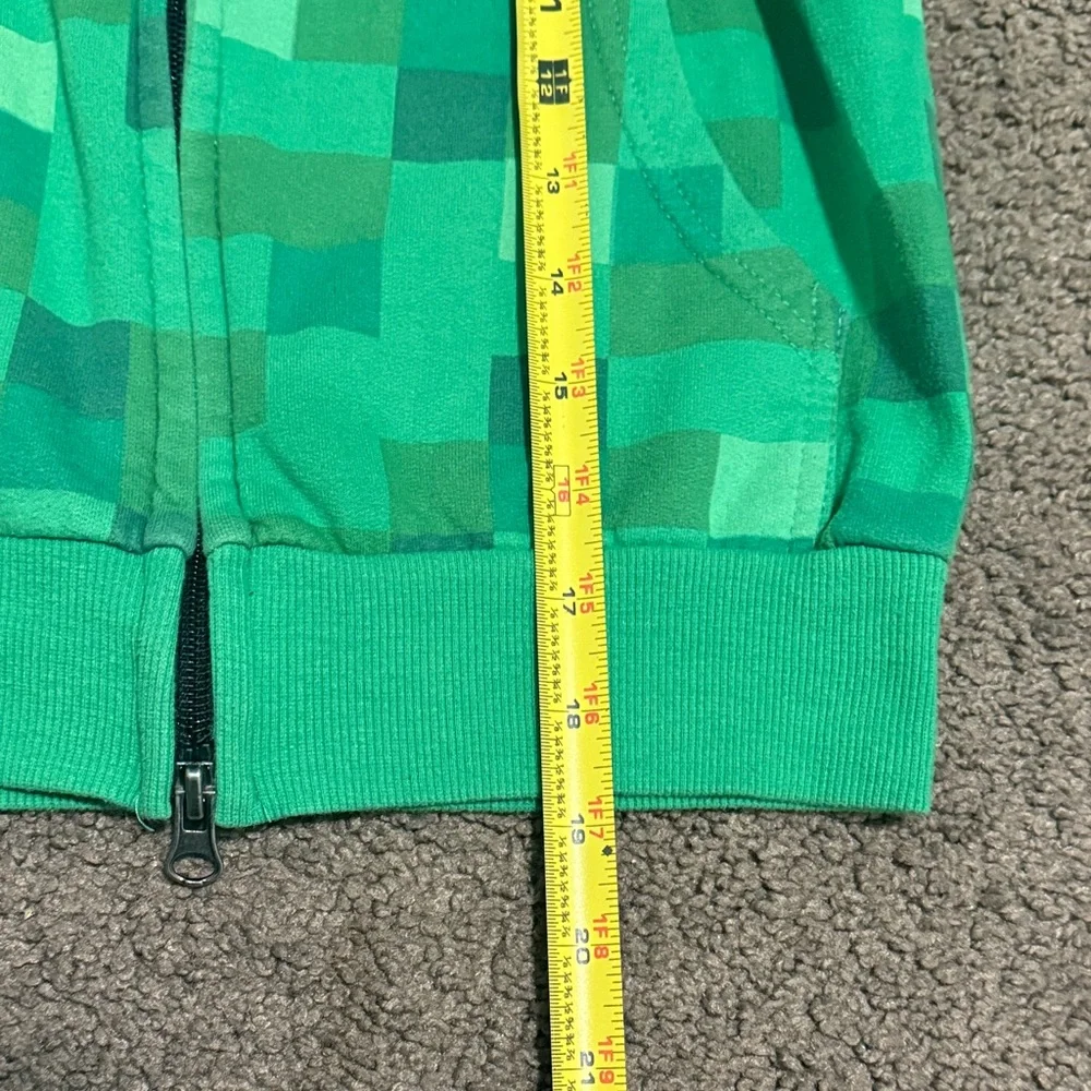 JINX Minecraft Kids Green Pixel Pattern Hoodie